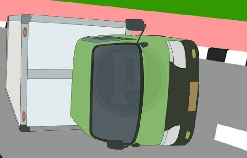 Ilustrasi. Truk terguling