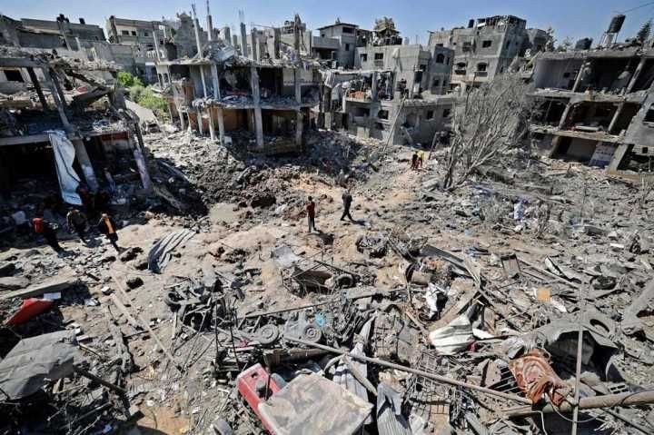 Bombardir Israel di Jalur Gaza yang juga menyebabkan terjadinya krisis air di Gaza. (Foto: Dok Net/ Istimewa).