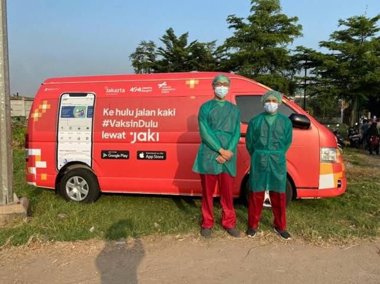 Ilustrasi. Mobil vaksinasi keliling di Jakarta