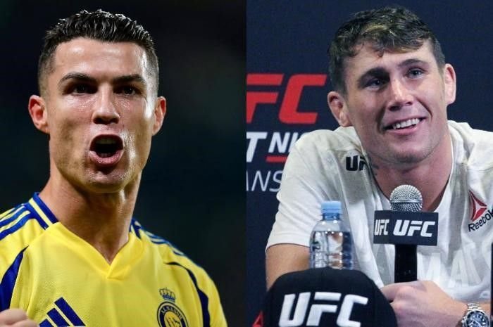 Potret Pemain Sepak Bola Cristiano Ronaldo dan Mantan Petarung UFC Darren Till.