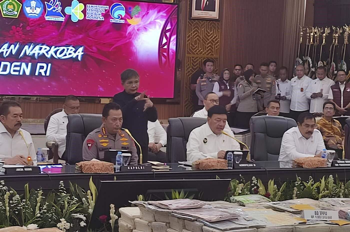 Konferensi Pers Pencapaian Desk Pemberantasan Narkoba, Kamis 5 Desember 2024.