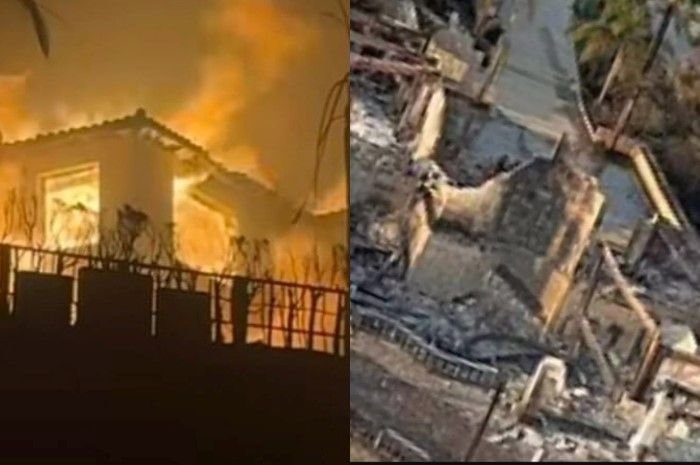 Ancaman rumah terbelah karena tanah longsor setelah kebakaran LA