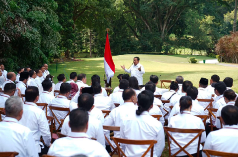 Potret Kabinet Merah Putih saat retreat di Akmil Magelang pada Oktober 2024 lalu