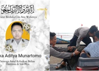 Anggota Polsek Pagerageung Rela Berkorban Selamatkan Wisatawan di Pantai Pangandaran