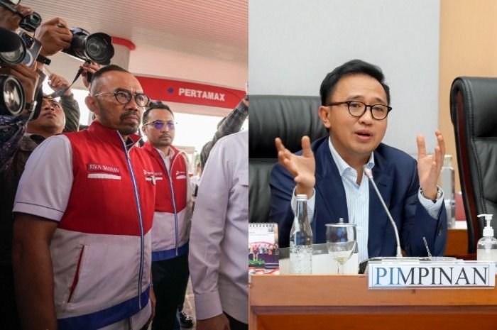 Potret Dirut Pertamina sekaligus tersangka kasus dugaan korupsi minyak mentah, Riva Siahaan (kiri) dan Wakil Ketua Komisi XII DPR RI, Bambang Haryadi (kanan).