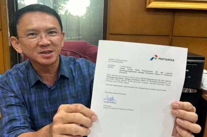 Potret Eks Komisaris Utama (Komut) Pertamina, Basuki Tjahaja Purnama alias Ahok.