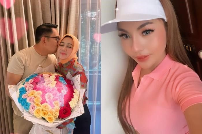 Potret mantan Gubernur Jawa Barat, Ridwan Kamil (kiri) dan selebgram Lisa Mariana (kanan).