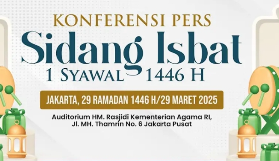 Jadwal sidang isbat Idul Fitri 2025. (Tangkapan layar YouTube Bimas Islam TV)