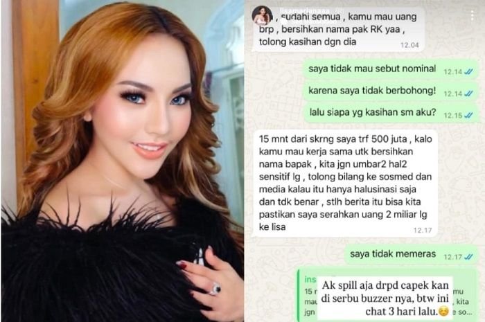 Lisa Mariana menyatakan tidak memeras Ridwan Kamil, tapi memperjuangkan hak anaknya.