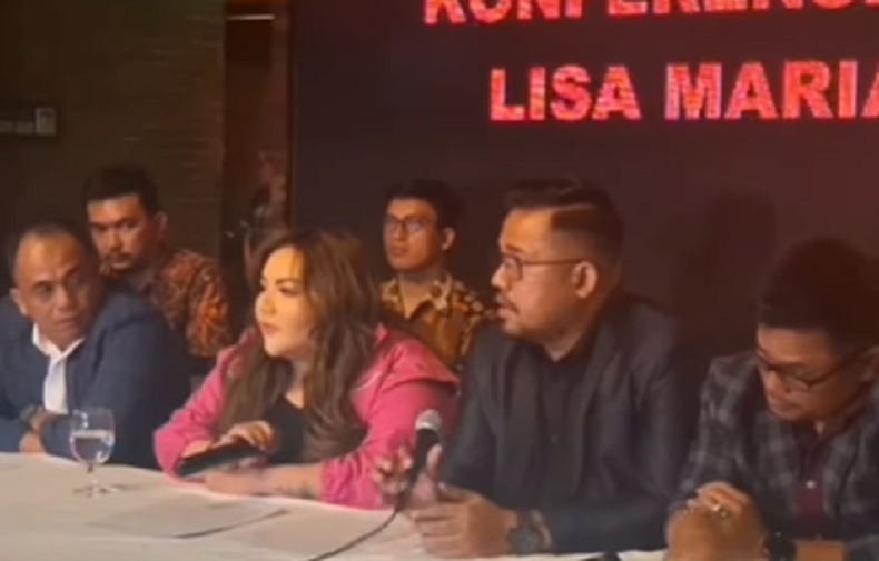 Konferensi Pers Lisa Mariana yang Bongkar Perselingkuhannya dengan Ridwan Kamil pada Jumat, 11 April 2025.