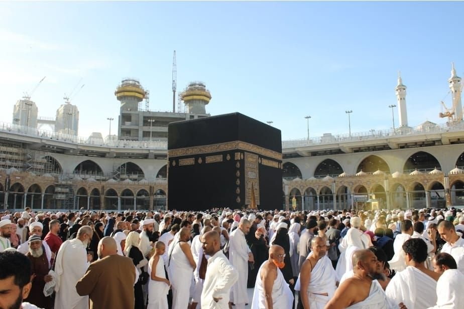 Foto ilustrasi beribadah haji di Masjidil Haram.