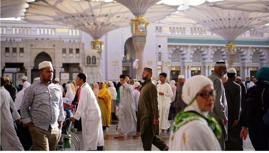 Ilustrasi foto jemaah di Masjidil Haram.