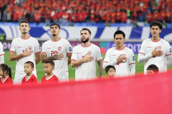 Timnas Indonesia saat bertandang ke China di Qingdao Youth Football Stadium pada leg pertama Grup C Kualifikasi Round 3 Piala Dunia 2026 Zona Asia.