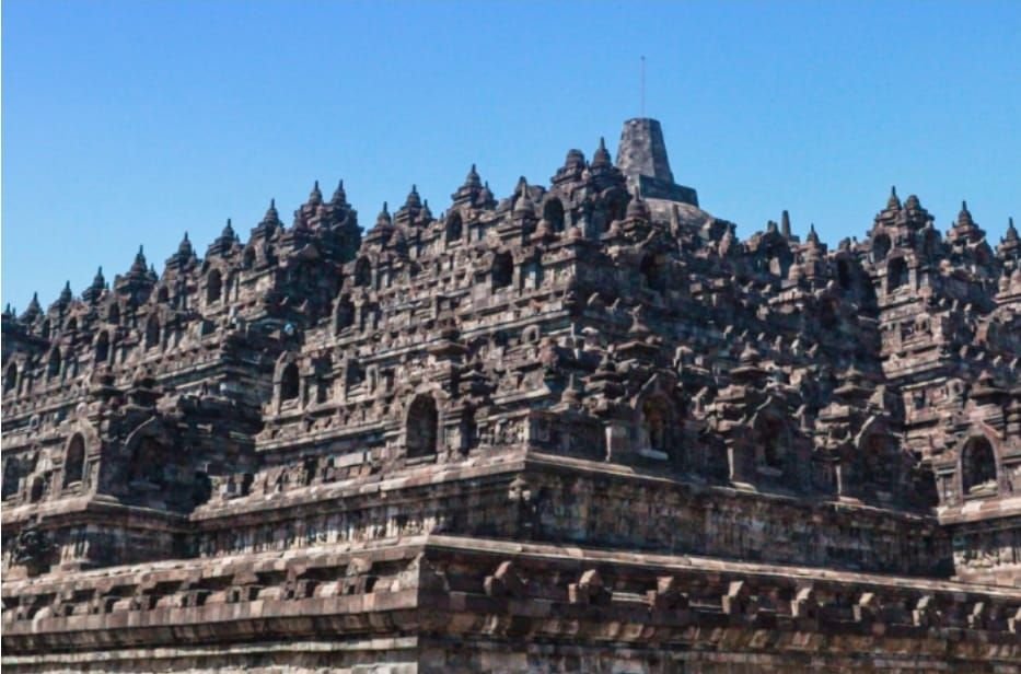 Potret Candi Borobudur yang ada di Magelang, Jawa Tengah.
