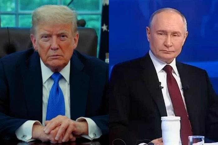 Presiden AS, Donald Trump (kiri) dan Presiden Rusia, Vladimir Putin.