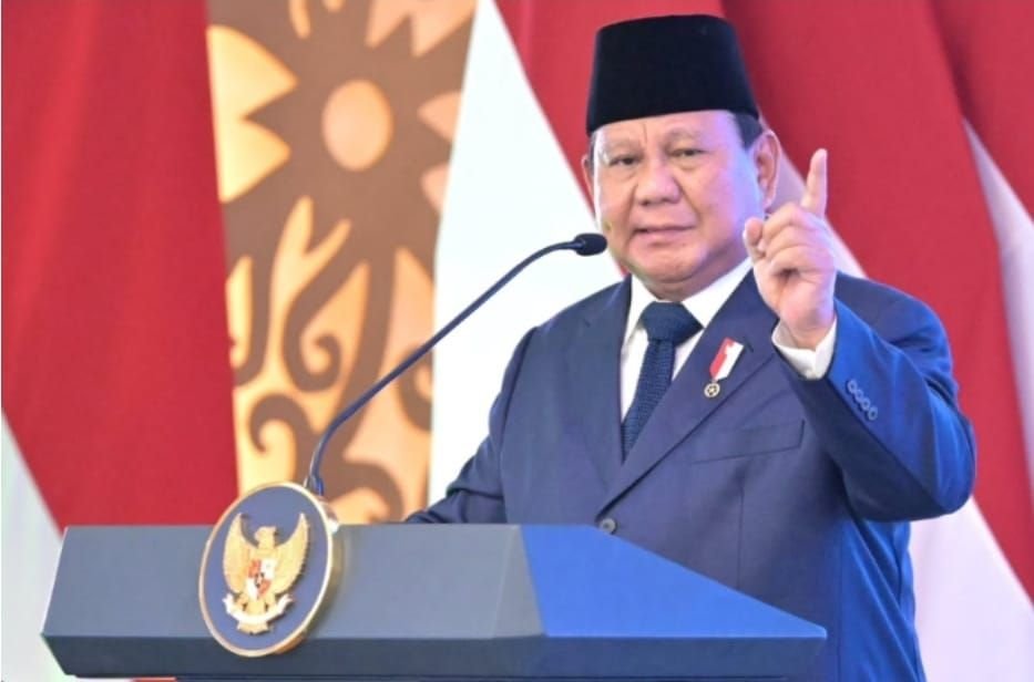 Presiden Prabowo saat menghadiri acara Pengukuhan 1.451 Hakim Mahkamah Agung Republik Indonesia di Jakarta pada Kamis, 12 Juni 2025.