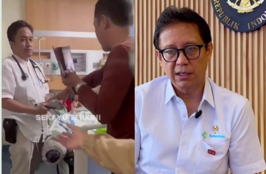 Menkes Budi Gunadi Sadikin kecam aksi kekerasan keluarga pasien kepada dokter Syahpri di RSUD Sekayu, Musi Banyuasin, Sumatera Selatan.