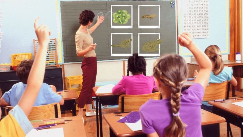 Ilustrasi belajar siswa di dalam kelas