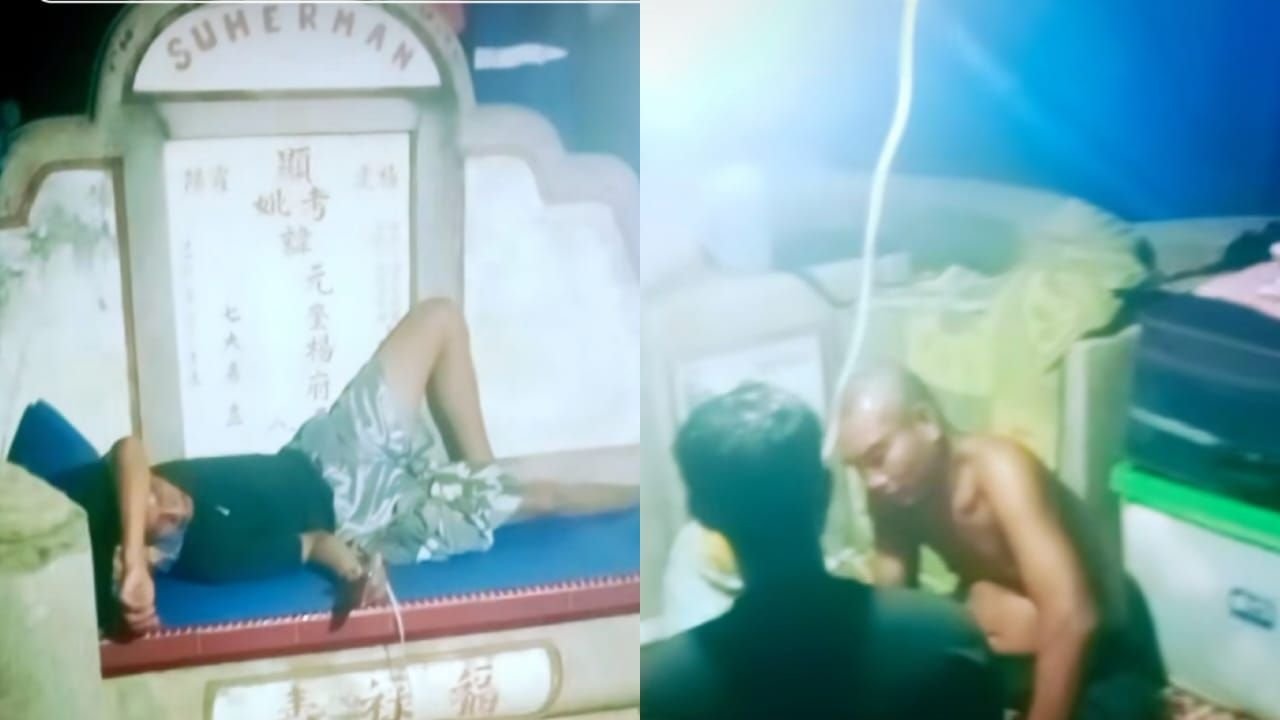 Warga di Aceh Tamiang harus bertahan dengan tinggal di kompleks kuburan Tionghoa pascabanjir.