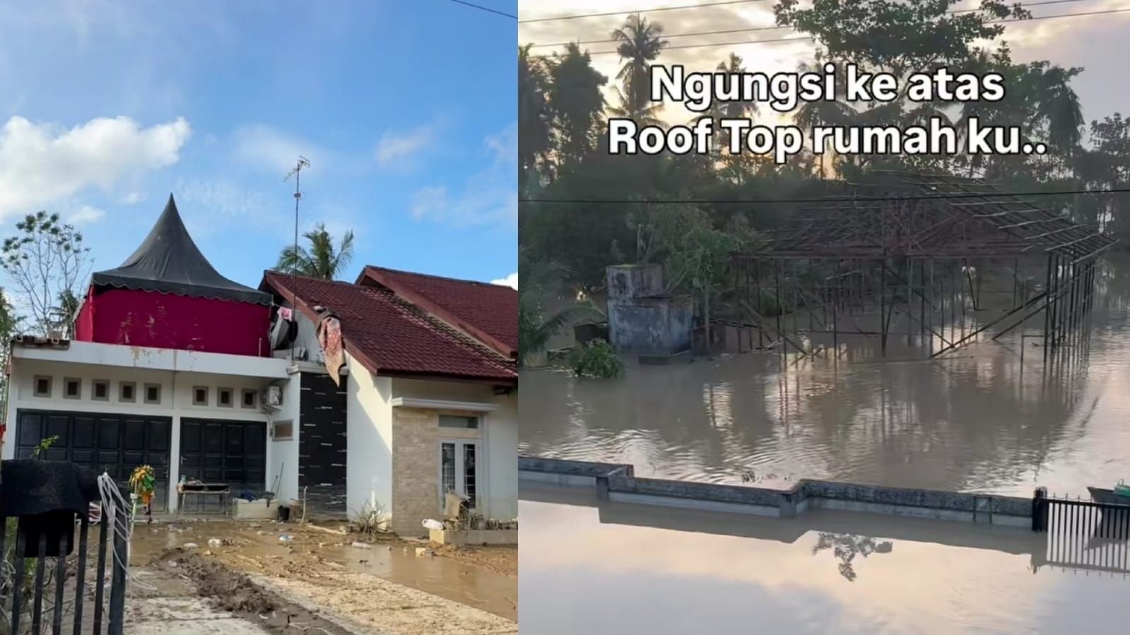 Cerita warga Aceh Tamiang saat banjir mulai datang menggenangi kawasan permukiman warga.