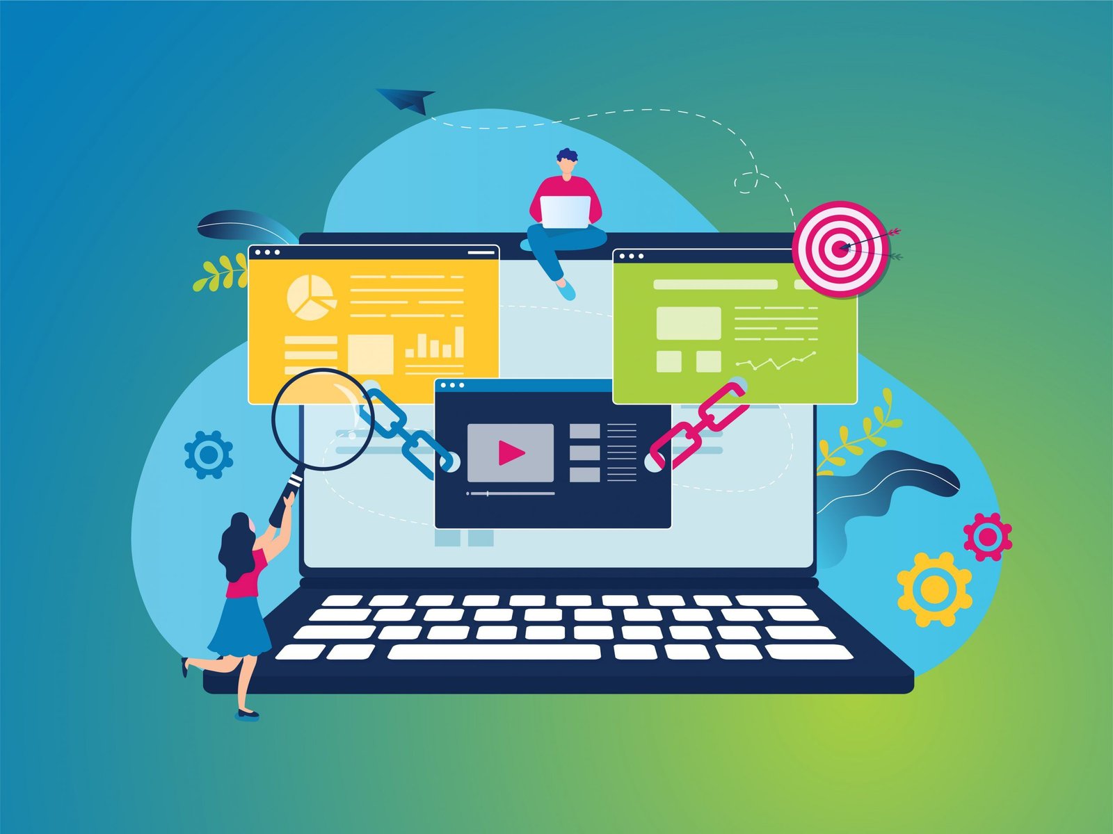 Ilustrasi backlink media online
