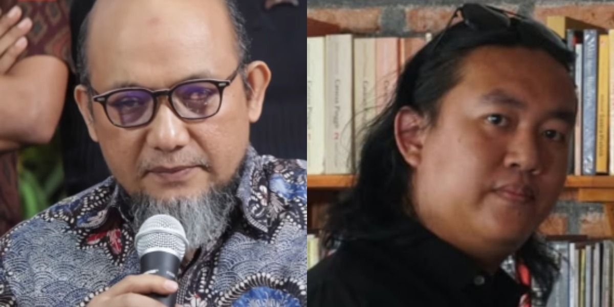 Menyoroti pernyataan eks penyidik KPK, Novel Baswedan (kiri) terkait kasus penyiraman air keras terhadap aktivis KontraS, Andrie Yunus (kanan).