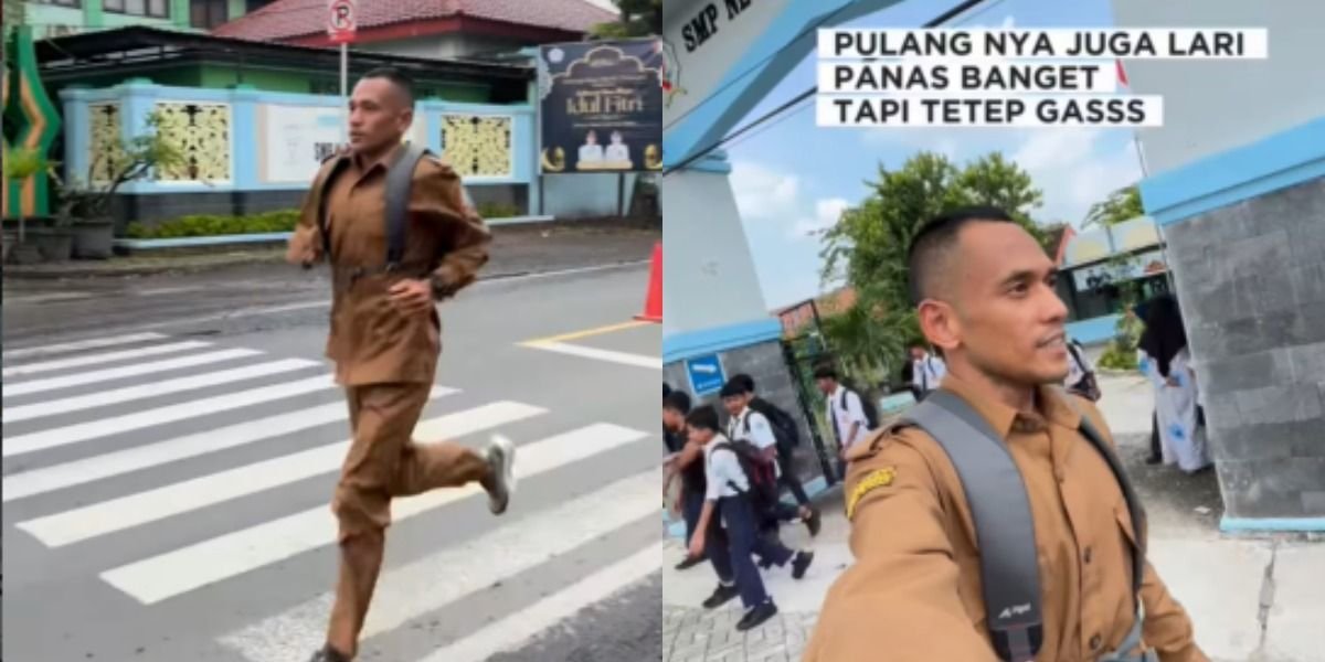 Mengintip viralnya kegiatan guru SMP di Bojonegoro, Jawa Timur yang berangkat dan pulang ke sekolah dengan olahraga lari untuk hemat BBM.