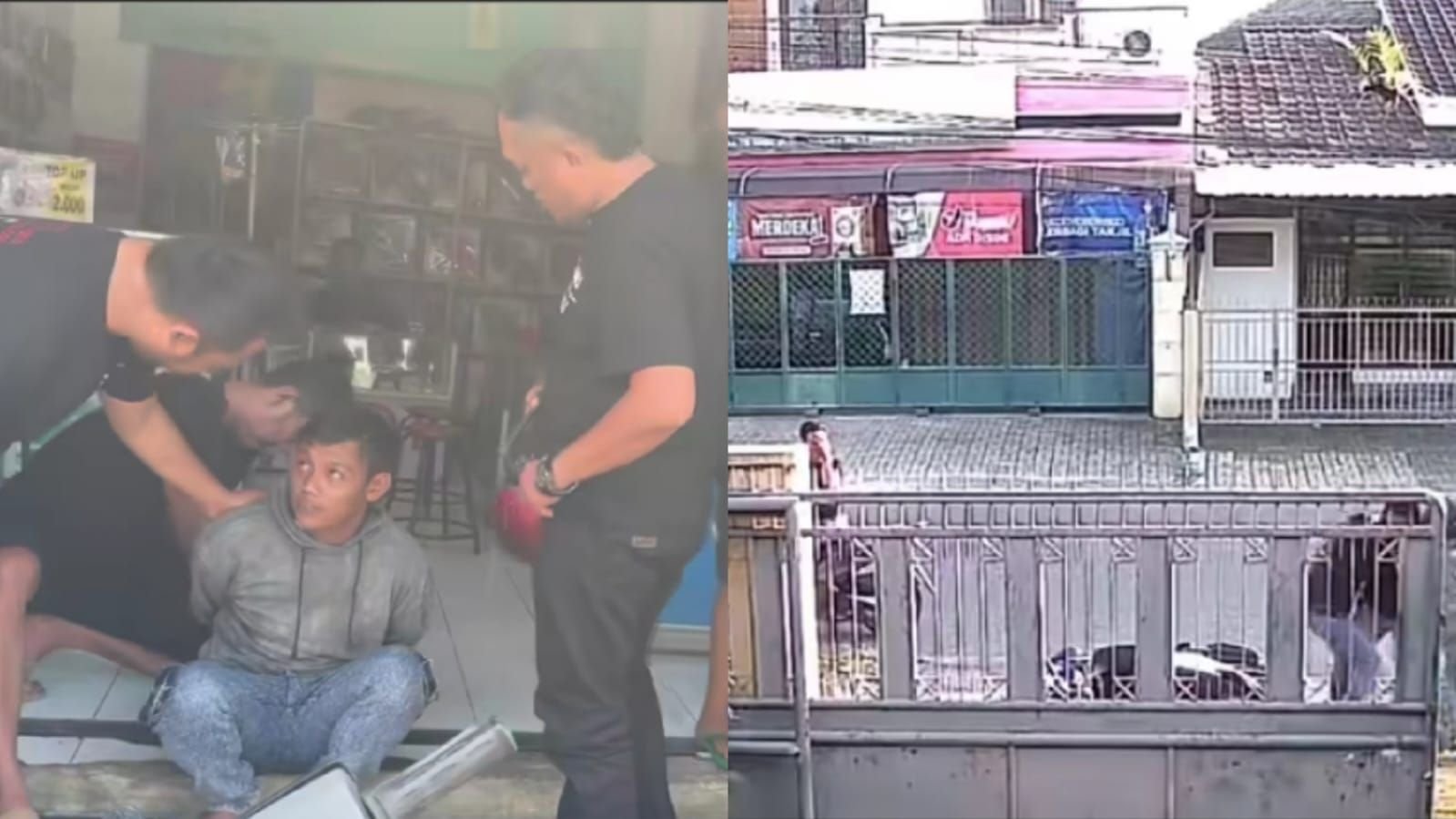 Penangkapan pelaku begal disertai pembacokan di Semarang yang viral di media sosial.
