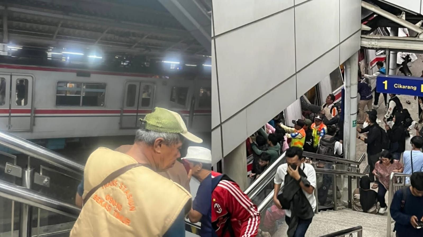 Cerita penumpang KRL saat detik-detik insiden kecelakaan dengan KAJJ Argo Bromo Anggrek di Stasiun Bekasi.