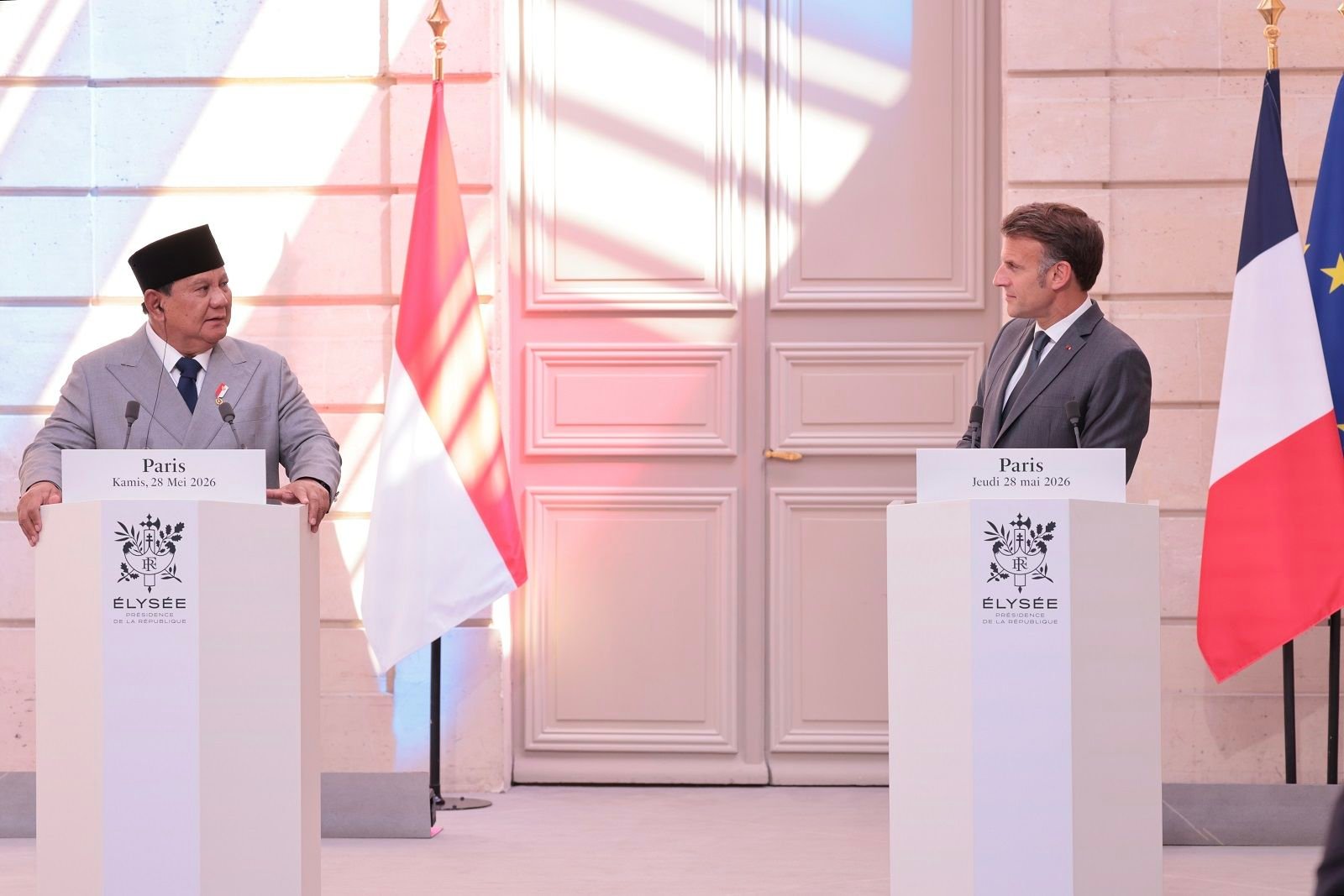 Presiden Prabowo Subianto menyambut baik pembentukan France-Indonesia High Level Business Council atau forum bisnis tingkat tinggi