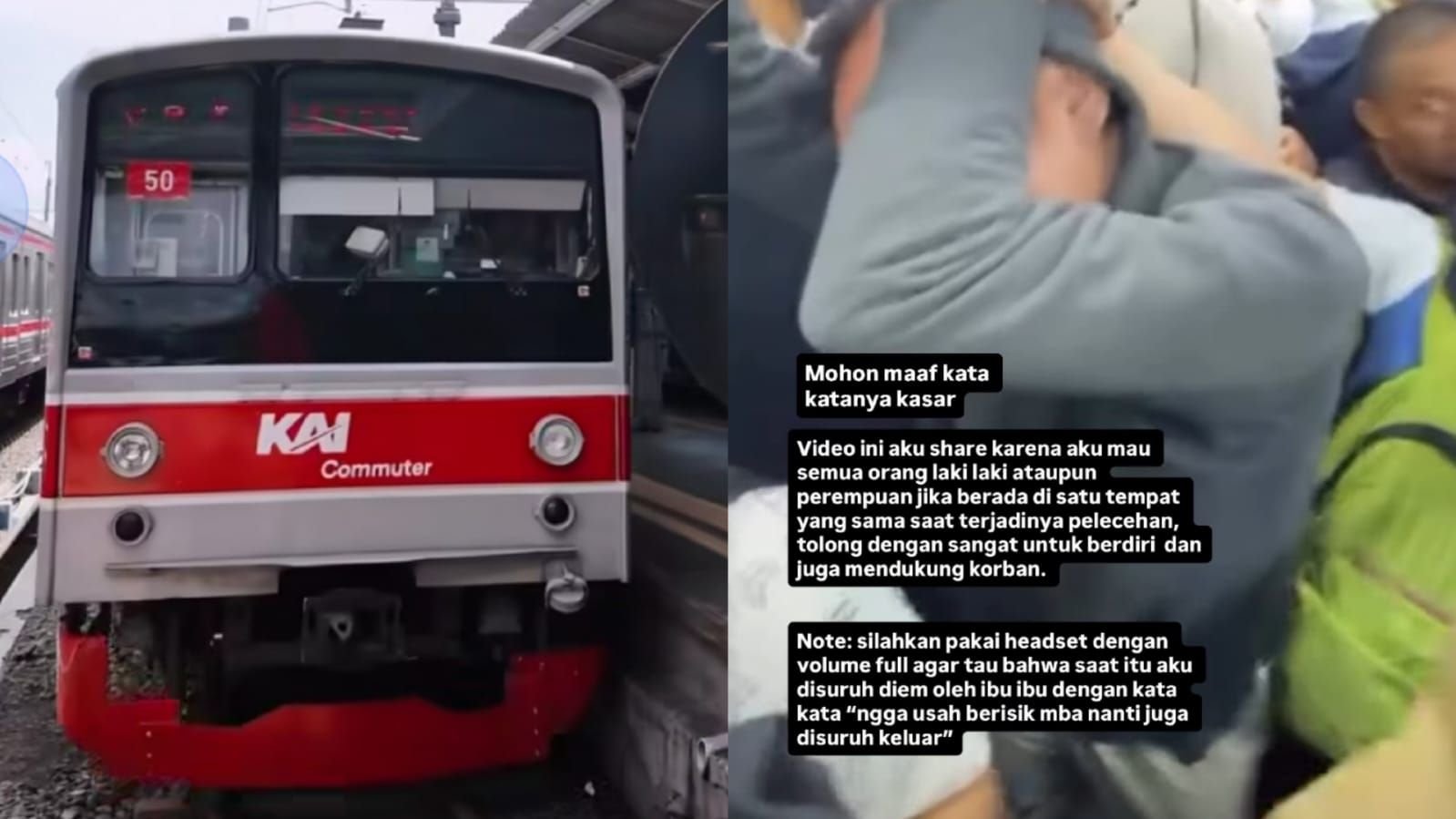 Viral dugaan pelecehan seksual di KRL Jakarta Kota-Nambo.