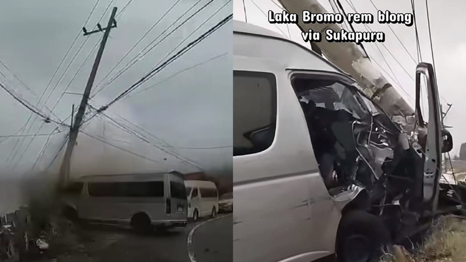 Kecelakaan mobil wisatawan mancanegara dari Singapura di Bromo.