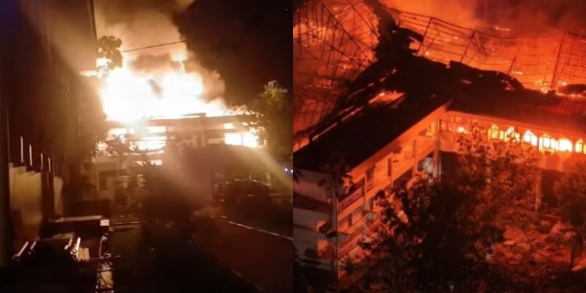 Menyoroti insiden kebakaran di kompleks Kantor Bupati Bulungan, Kalimantan Utara (Kaltara), pada Kamis, 21 Mei 2026.