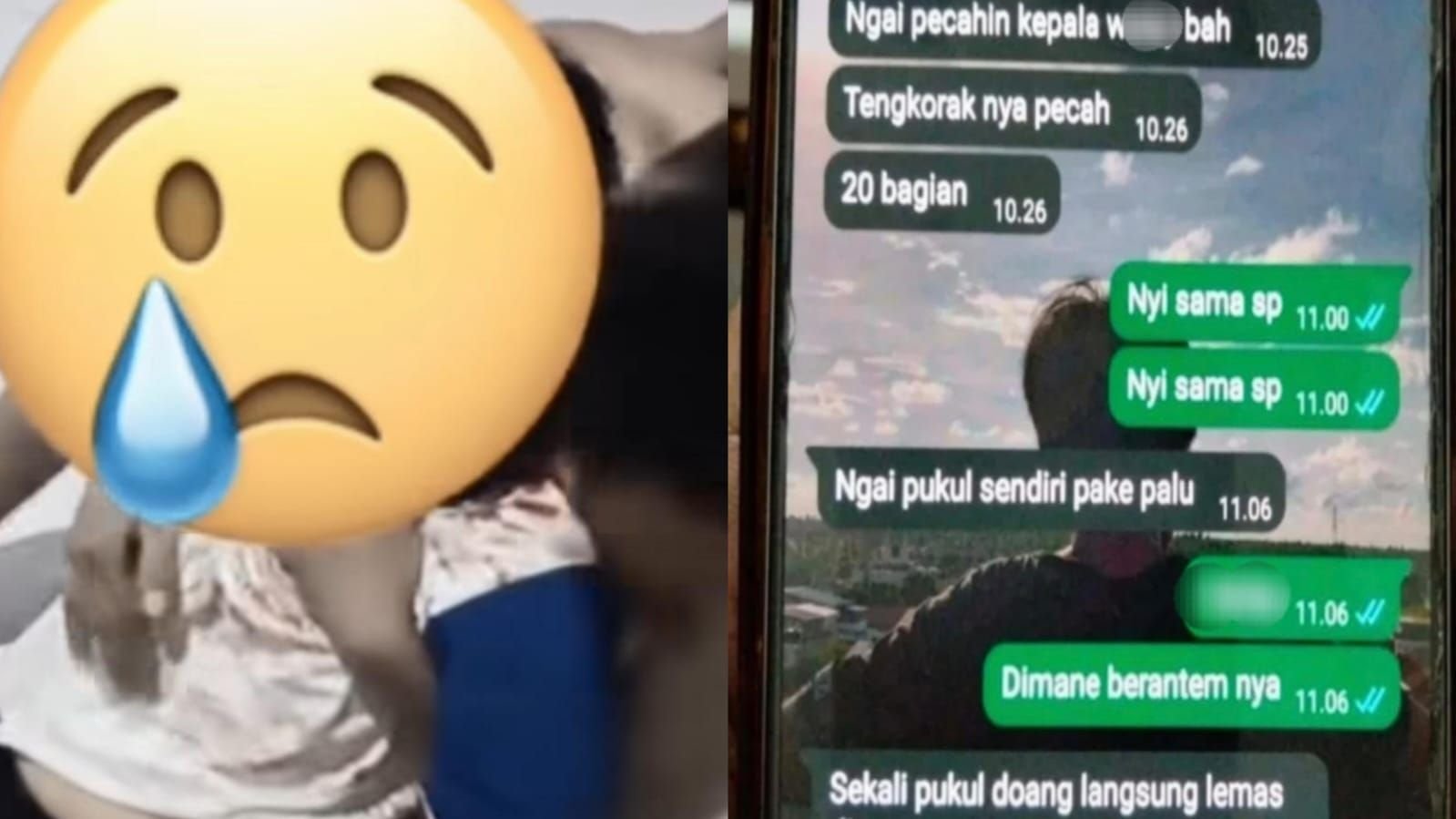 Viral kasus pemukulan anak SMP di Singkawang oleh temannya sendiri menggunakan palu.