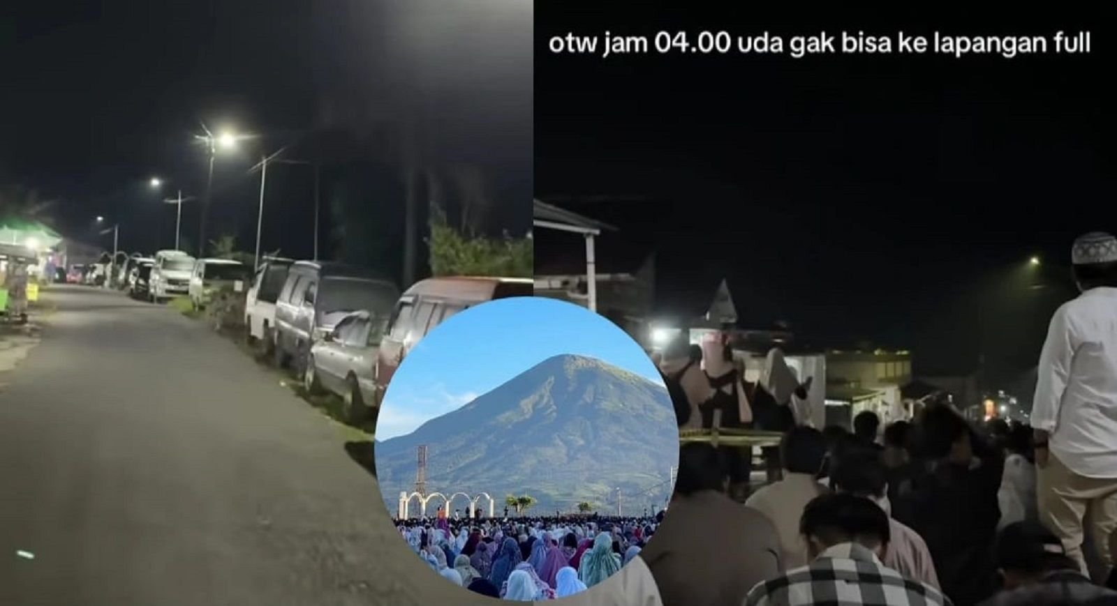 Lapangan Garung di Wonosobo yang selalu viral ketika momen salat Id.