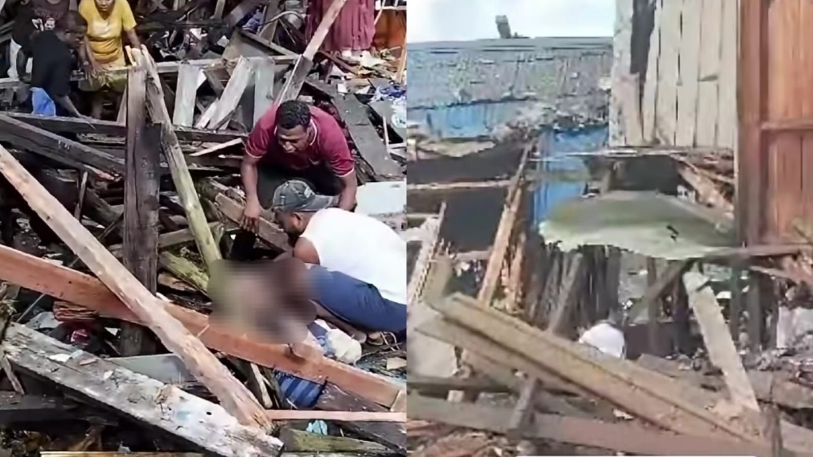 Insiden ledakan bom sisa Perang Dunia II di Biak, Papua.