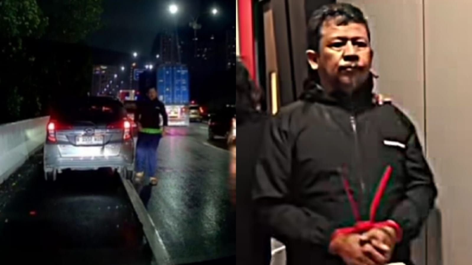 Pelaku perusakan mobil di Tol JORR yang viral di sosial media telah ditangkap Polisi.