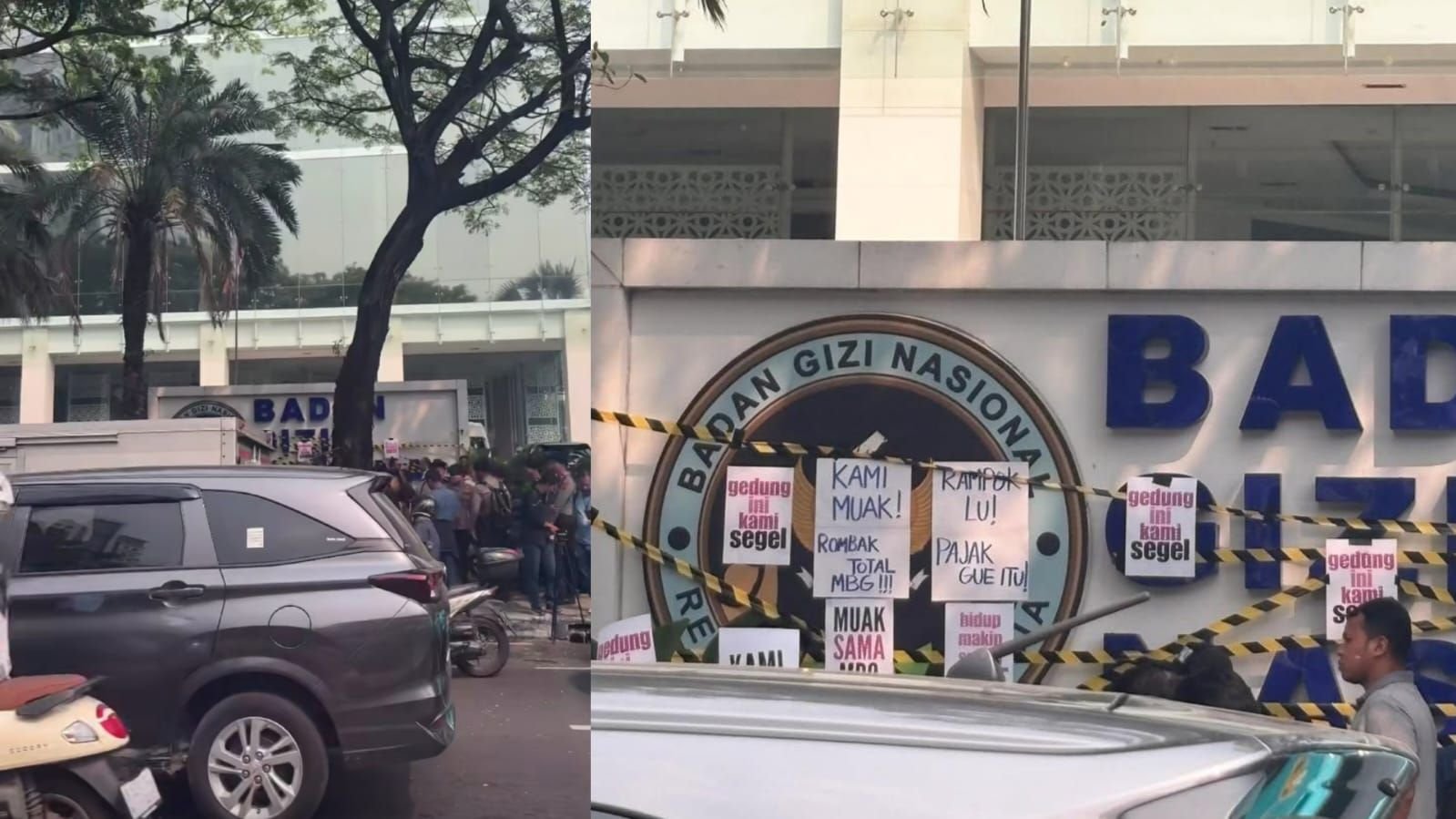 Gedung BGN digeruduk massa yang meminta audit pelaksanaan MBG.