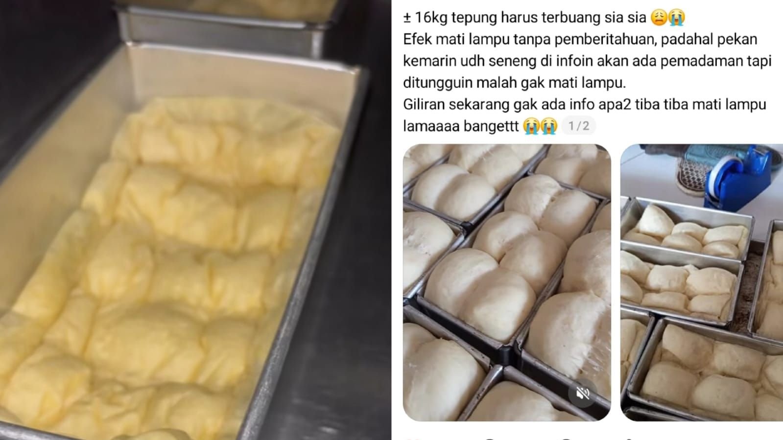 Curhatan viral pengusaha UMKM roti yang gagal jualan karena kendala pemadaman listrik tanpa pemberitahuan dari PLN.