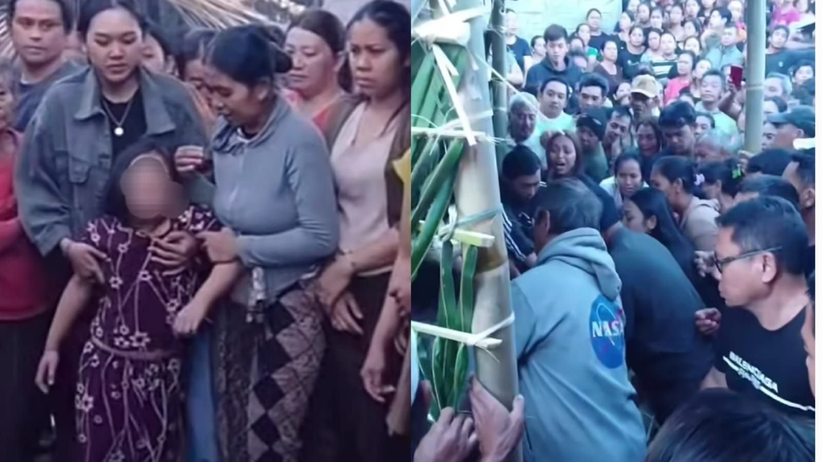 Video viral seorang anak di Bali menangis histeris saat jenazah ayahnya yang tewas dikeroyok tiba di rumah duka.