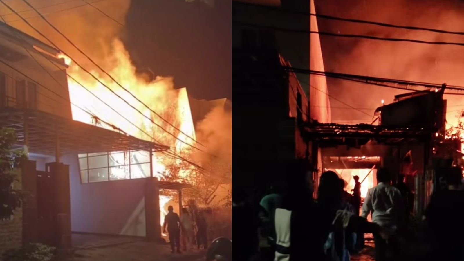 Kebakaran salah satu rumah di Pulomas, Jakarta Timur.