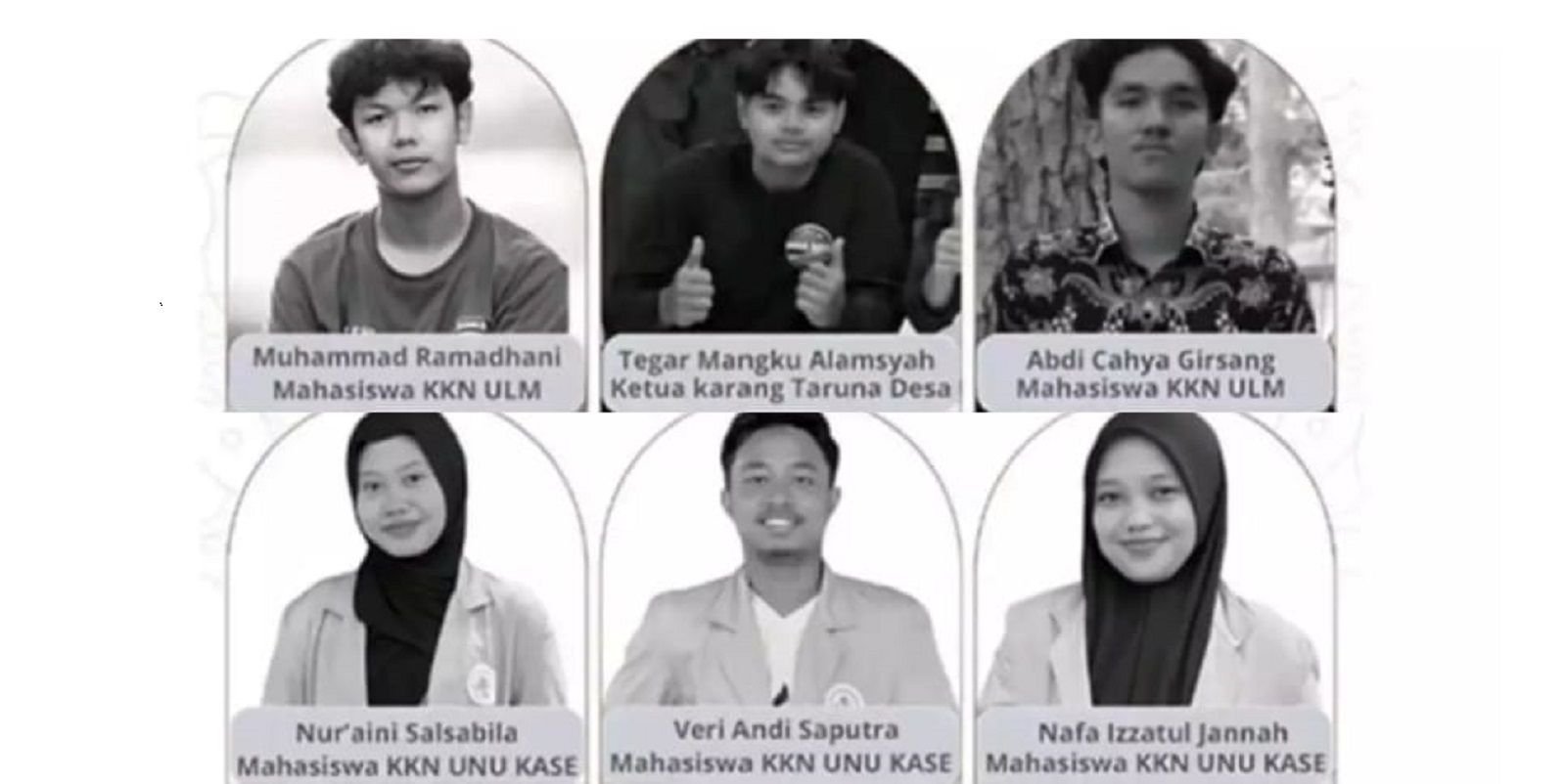 Mahasiswa KKN UNU Kalimantan Selatan dan ULM meninggal dunia dalam kecelakaan lalu lintas.