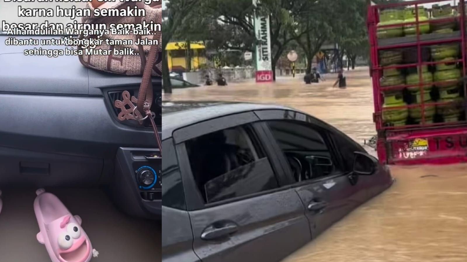 Cerita warga Kota Padang saat banjir tiba-tiba datang.