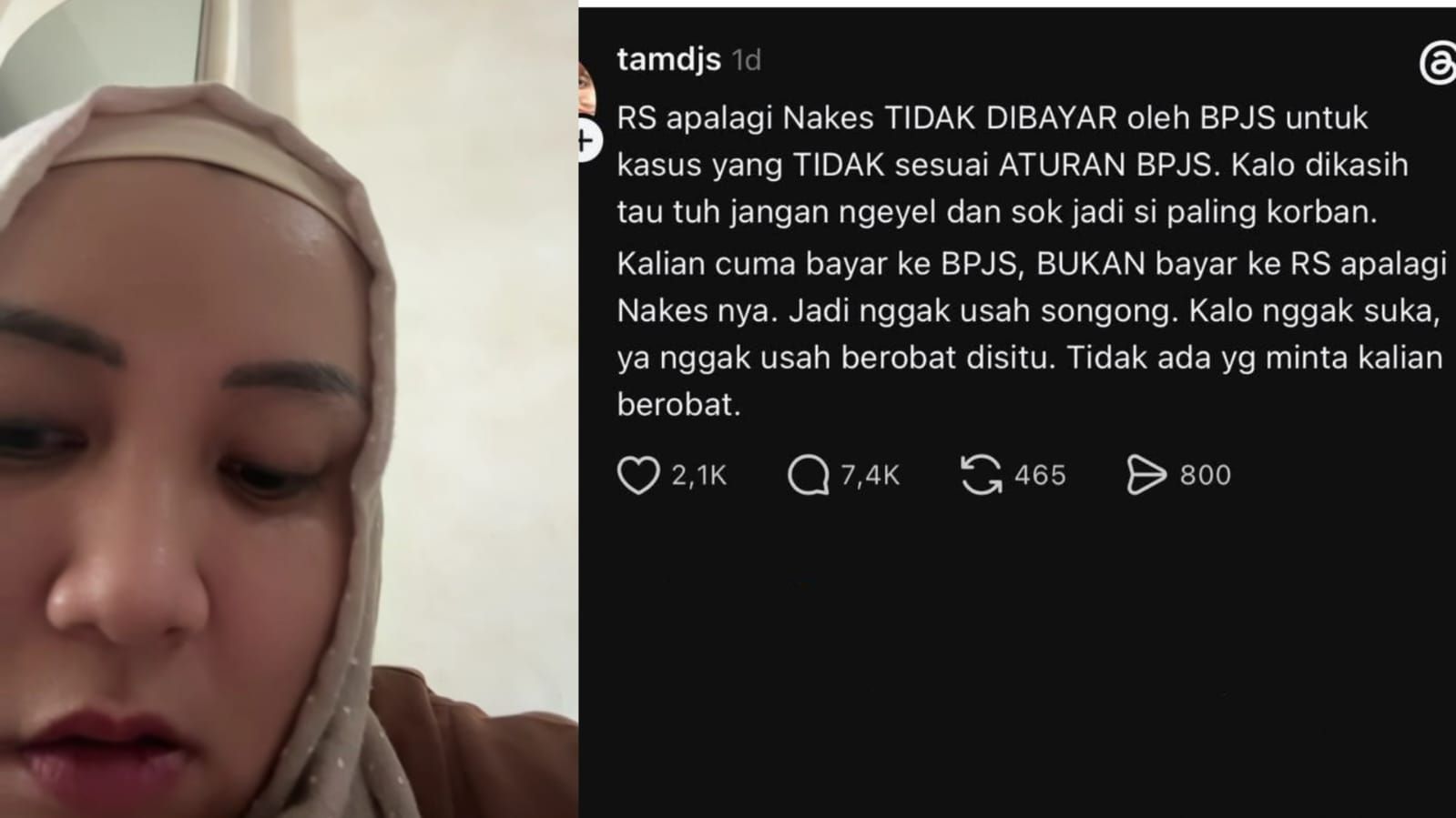 Permintaan maaf dokter Tamara Jasmine usai komentar mengenai pasien BPJS.