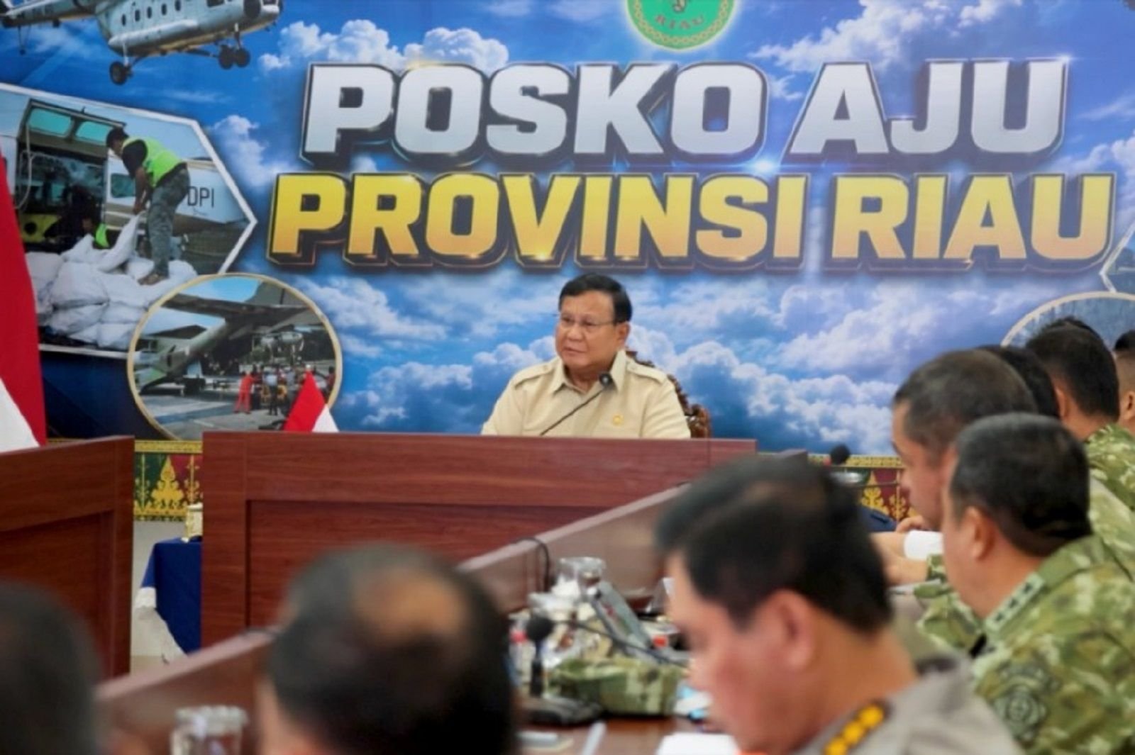Presiden Prabowo Subianto, melakukan kunjungan ke Sumatera guna peninjauan langsung karhutla pada, Senin, 24 Agustus 2026.