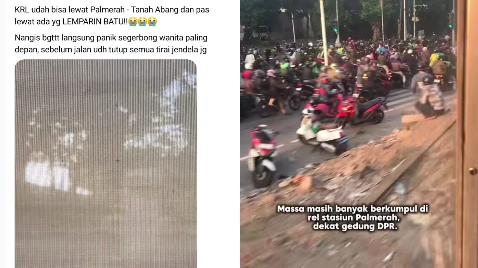 Cerita penumpang KRL saat kereta melintas diduga dilempar batu.