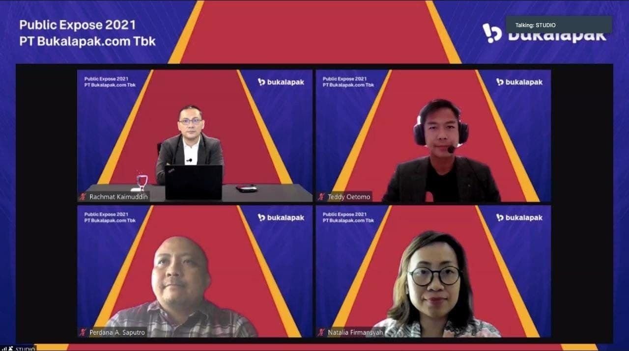 PT Bukalapak.com Tbk (“Bukalapak”, “BUKA” atau “Perseroan”) hari ini menggelar Public Expose secara virtual untuk membagikan informasi seputar laporan keuangan sepanjang kuartal kedua tahun 2021 serta perkembangan bisnis Perseroan sepanjang tahun 2021 ini.
