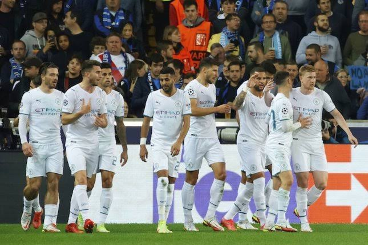 Insiden Basah Kuyub Bir Nodai Pertandingan Manchester City Vs Clu Brugge