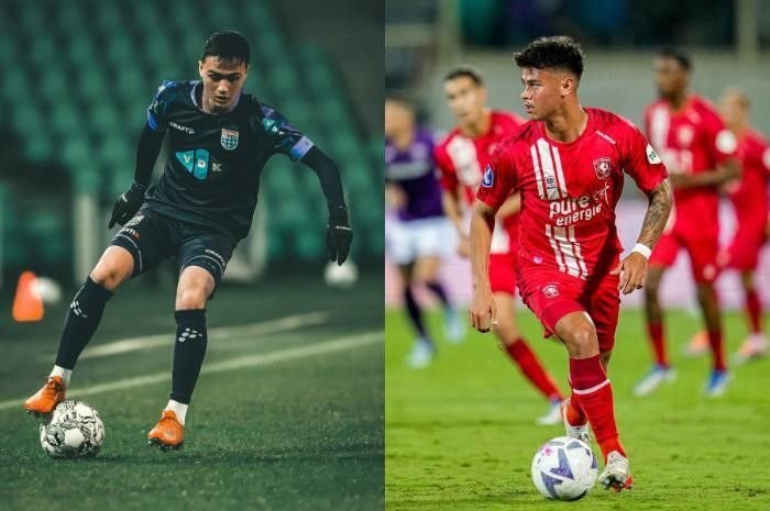 Potret Pemain Timnas Indonesia Eliano Reijnders (kiri) dan Mess Hilgers (kanan).