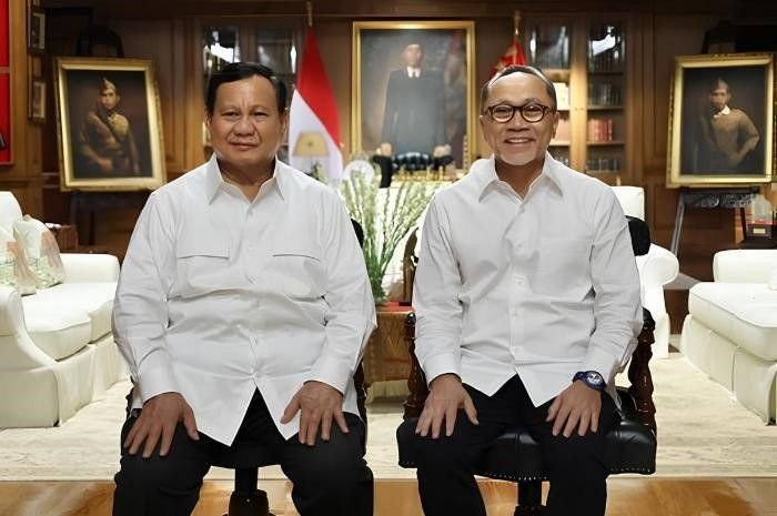 Potret Presiden RI Prabowo Subianto dan Menko Pangan RI Zulkifli Hasan.